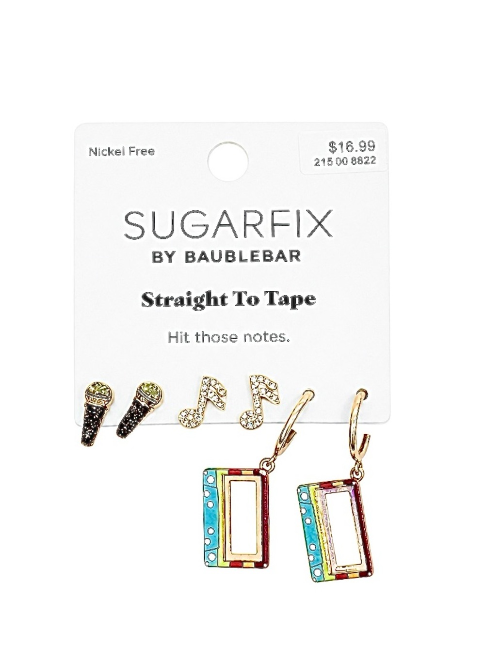 SUGARFIX by BaubleBar "Straight to Tape" Statement Earring Set NWT